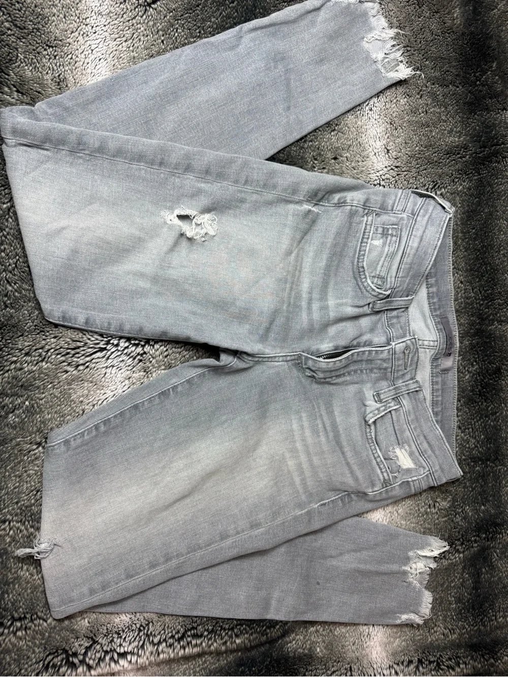 Joe’s Jeans Light Gray Distressed Ankle Crop [Size 27]